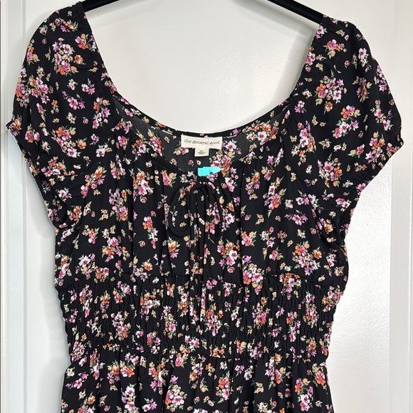 Floral Black Mini Dress - Picture 5 of 7